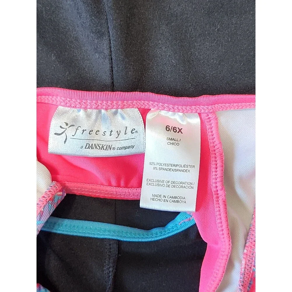 Freestyle by Danskin girls dance gymnastics leotard size S 6/6X